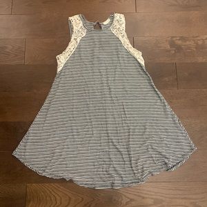 Light weight black stripped dress